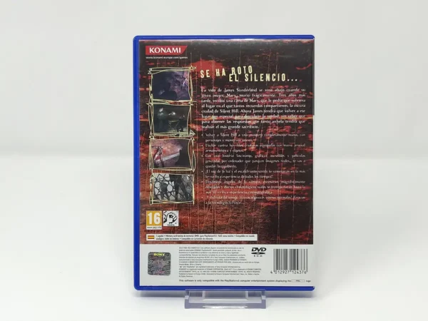 Interior del juego Silent Hill 2 (ESP) para PlayStation 2 con disco y manual