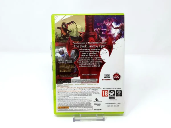 Parte trasera de Dragon Age - Origins (UK) (Promo) para XBOX 360, edición PAL