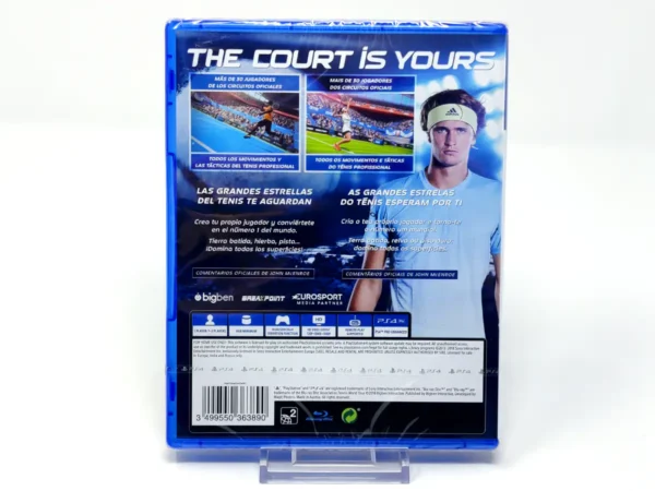 Parte trasera de Tennis World Tour (ESP) (Precintado) para PlayStation 4, edición PAL España