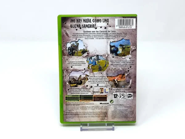 Parte trasera de Armed and Dangerous (ESP) para XBOX, edición PAL España