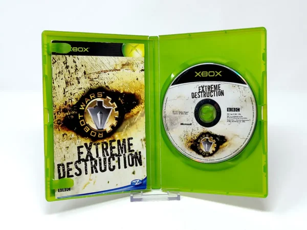 Interior del juego Robot Wars: Extreme Destruction (UK) para XBOX con disco y manual