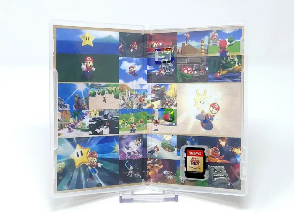 Interior del juego Super Mario 3D All-Stars (ESP) para Nintendo Switch con disco y manual