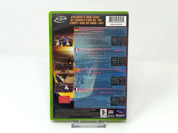 Parte trasera de NBA Inside Drive 2004 (ESP) para XBOX, edición PAL España