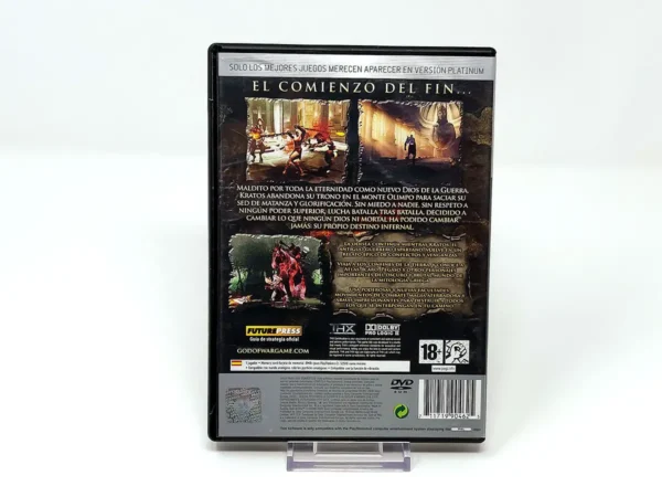 Parte trasera de God of War II (ESP) (Platinum) para PlayStation 2, edición PAL España