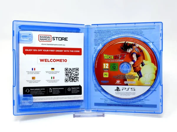 Interior del juego Dragon Ball Z: Kakarot (ESP) para PlayStation 5 con disco y manual