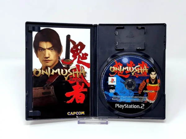 Interior del juego Onimusha: Warlords (ESP) para PlayStation 2 con disco y manual
