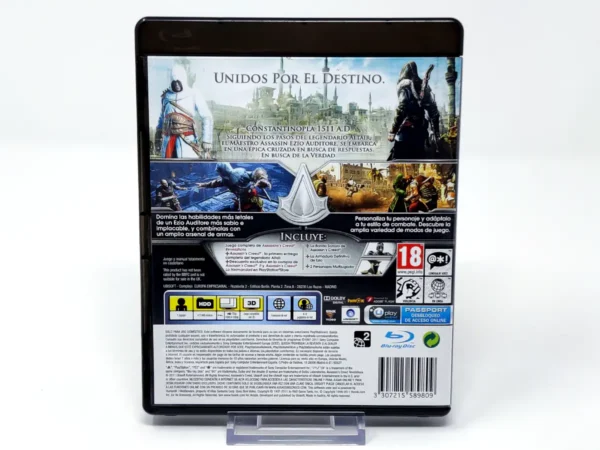 Parte trasera de Assassin's Creed: Revelations (Edición Especial) (ESP) para PlayStation 3, edición PAL España