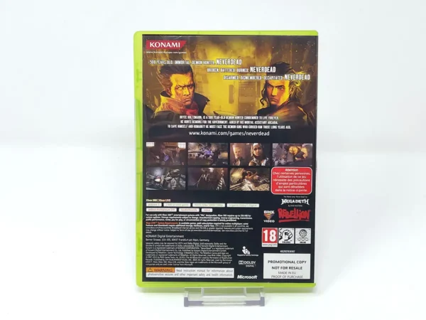 Parte trasera de NeverDead (EUR) (Promo) (Precintado) para XBOX 360, edición PAL UK