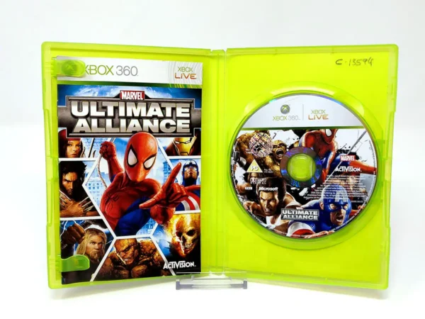 Interior del juego Marvel: Ultimate Alliance (ESP) para XBOX 360 con disco y manual