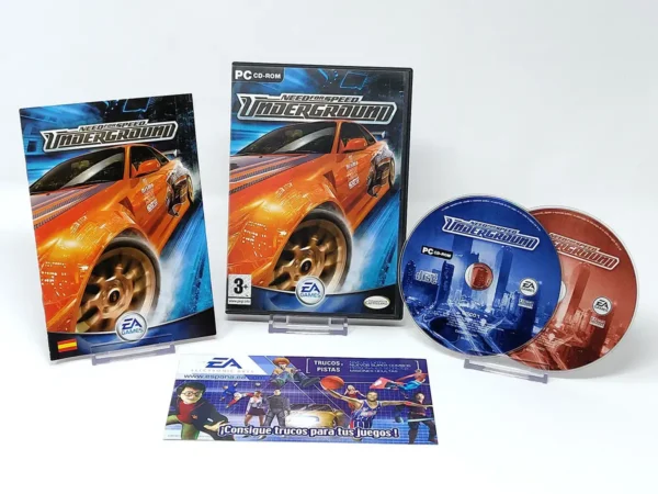 Interior del juego Need for Speed: Underground (ESP) para PC con disco y manual