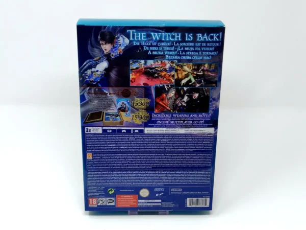 Parte trasera de Bayonetta 2 (First Print Edition) (ESP) para Nintendo Wii U, edición PAL España