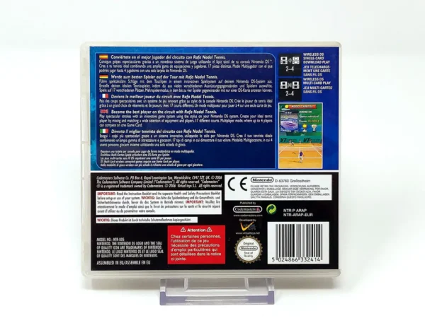 Parte trasera de Rafa Nadal Tennis (ESP) para Nintendo DS, edición PAL España