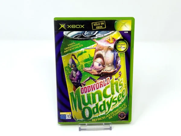 Portada de Oddworld: Munch's Oddysee (ESP) para XBOX, edición PAL España, de segunda mano