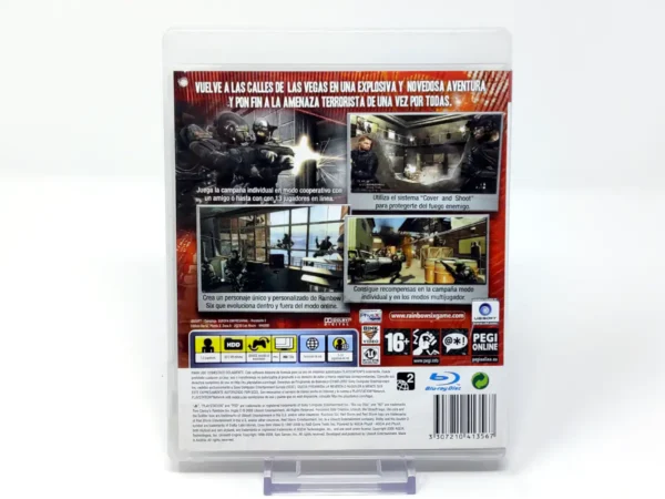 Parte trasera de Tom Clancy's Rainbow Six: Vegas 2 (ESP) (Rebajado) para PlayStation 3, edición PAL España