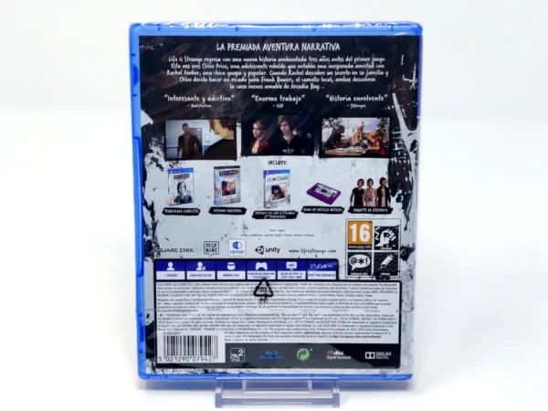 Parte trasera de Life is Strange: Before The Storm (ESP) (Precintado) para PlayStation 4, edición PAL España