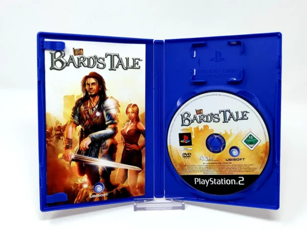 Interior del juego The Bard's Tale (FRA) para PlayStation 2 con disco y manual