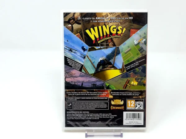 Parte trasera de Wings!: Remastered Edition (ESP) (Precintado) para PC, edición PAL España