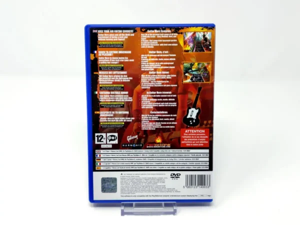 Parte trasera de Guitar Hero (ESP) para PlayStation 2, edición PAL España