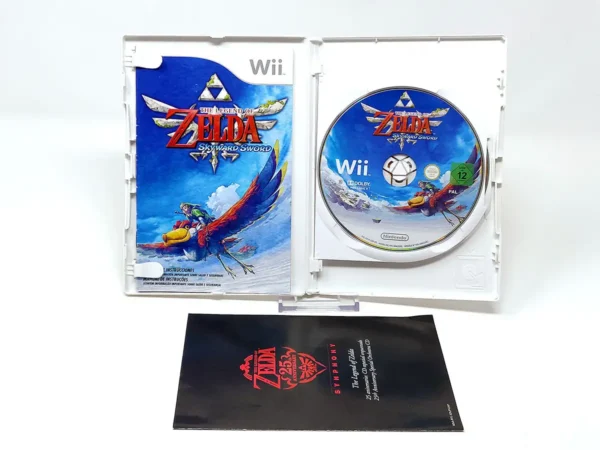 Interior del juego The Legend of Zelda: Skyward Sword (ESP) para Nintendo Wii con disco y manual