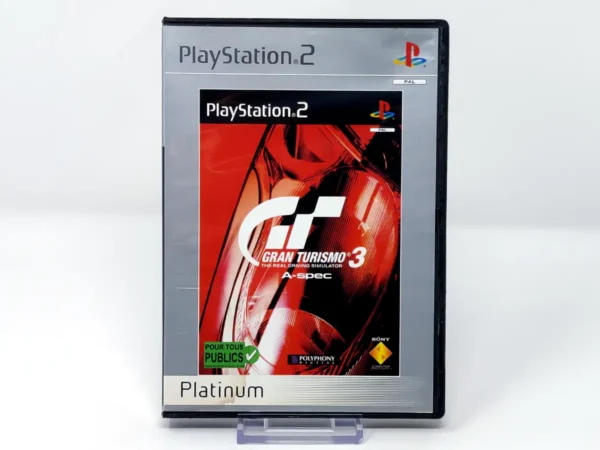 Portada de Gran Turismo 3: A-Spec (FRA) (Platinum) (Rebajado) para PlayStation 2, edición PAL Francia, de segunda mano