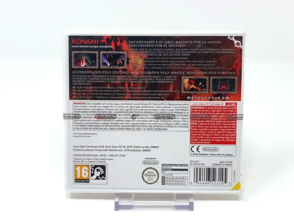 Parte trasera de Castlevania: Lords of Shadow - Mirror of Fate (ESP) (Precintado) para Nintendo 3DS, edición PAL España
