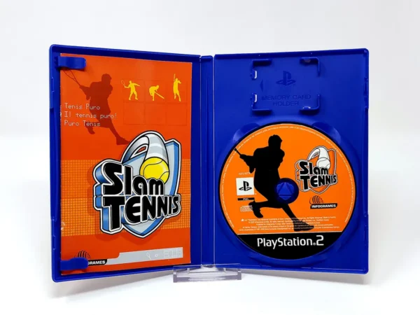 Interior del juego Slam Tennis (ESP) para PlayStation 2 con disco y manual
