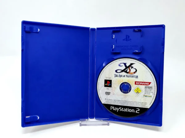 Interior del juego Ys: The Ark of Napishtim (ITA) (Rebajado) para PlayStation 2 con disco y manual