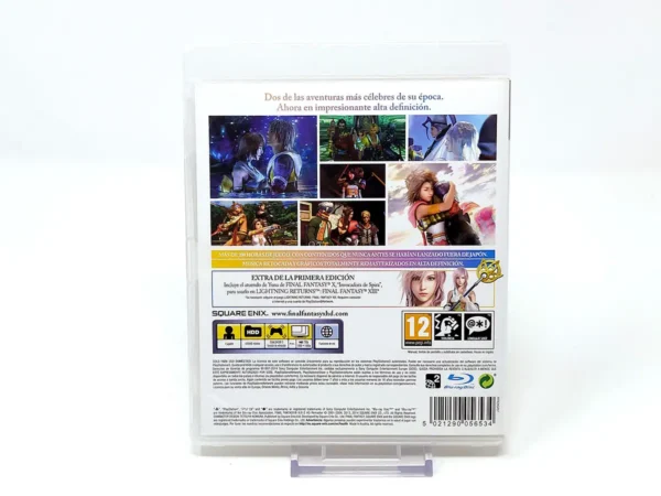 Parte trasera de Final Fantasy X / X-2: HD Remaster (ESP) para PlayStation 3, edición PAL España