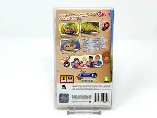 Parte trasera de EyePet Exploradores (ESP) para PSP, edición PAL España