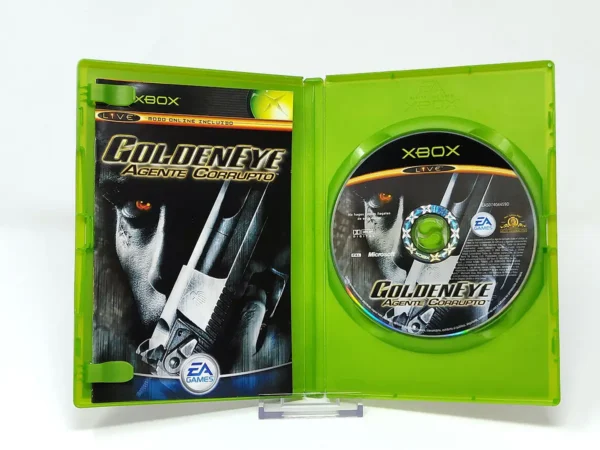 Interior del juego GoldenEye: Agente Corrupto (ESP) para XBOX con disco y manual