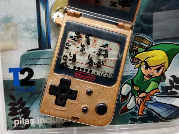 Interior del juego Mini Classics Zelda (ESP) para Nintendo Game & Watch con disco y manual