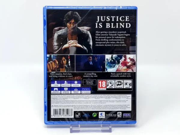 Parte trasera de Judgment (EUR) (Precintado) para PlayStation 4, edición PAL EUR