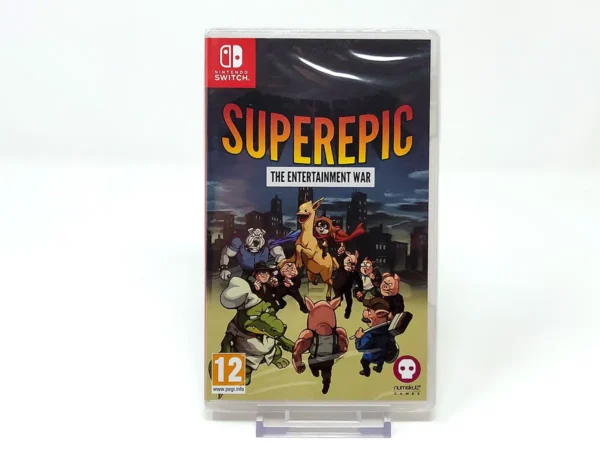 Portada de SuperEpic: The Entertainment War (ESP) (Precintado) para Nintendo Switch, edición PAL España, nuevo