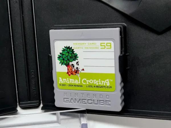 Lateral de la caja de Animal Crossing (ESP) para Nintendo GameCube