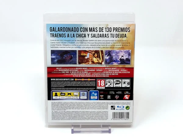 Parte trasera de BioShock Infinite: The Complete Edition (ESP) para PlayStation 3, edición PAL España