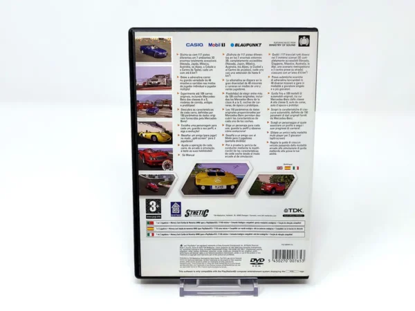Parte trasera de World Racing (ESP) para PlayStation 2, edición PAL España