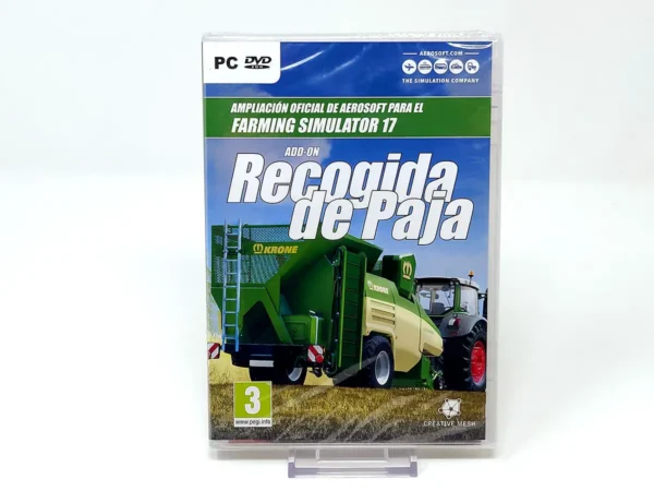 Portada de Farming Simulator 17: Add-on Recogida de paja (ESP) (Precintado) para PC, edición PAL España, nuevo