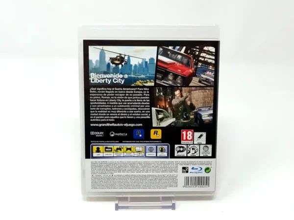 Parte trasera de Grand Theft Auto IV (ESP) (Con Mapa) para PlayStation 3, edición PAL España