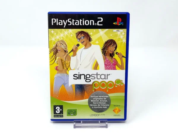 Portada de SingStar Pop (ESP) (v1) para PlayStation 2, edición PAL España, de segunda mano