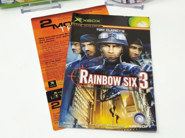 Lateral de la caja de Tom Clancy's Rainbow Six 3 (UK) para XBOX