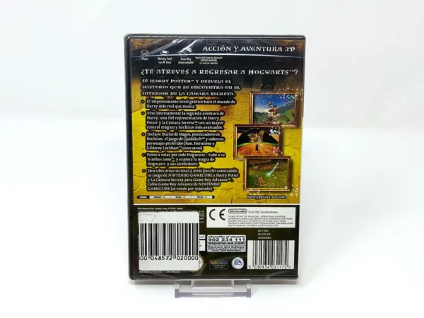 Parte trasera de Harry Potter y la Cámara Secreta (ESP) (Precintado) para Nintendo GameCube, edición PAL España