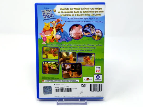 Parte trasera de Disney Winnie the Pooh: La Fiesta de Cumpleaños (ESP) para PlayStation 2, edición PAL España
