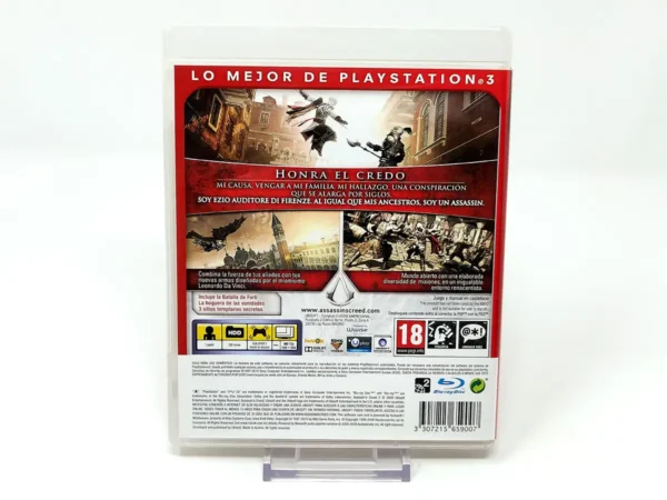 Parte trasera de Assassin's Creed II (GOTY) (ESP) (Essentials) para PlayStation 3, edición PAL España