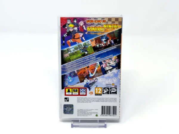 Parte trasera de Naruto Shippuden: Kizuna Drive (ESP) (Essentials) para PSP, edición PAL España