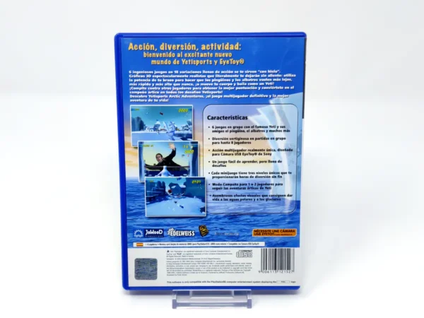Parte trasera de Yetisports Arctic Adventures (ESP) para PlayStation 2, edición PAL España