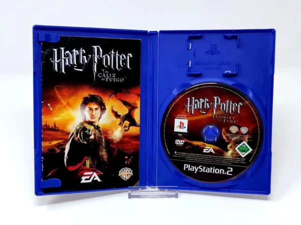 Interior del juego Harry Potter y el Cáliz de Fuego (ESP) para PlayStation 2 con disco y manual