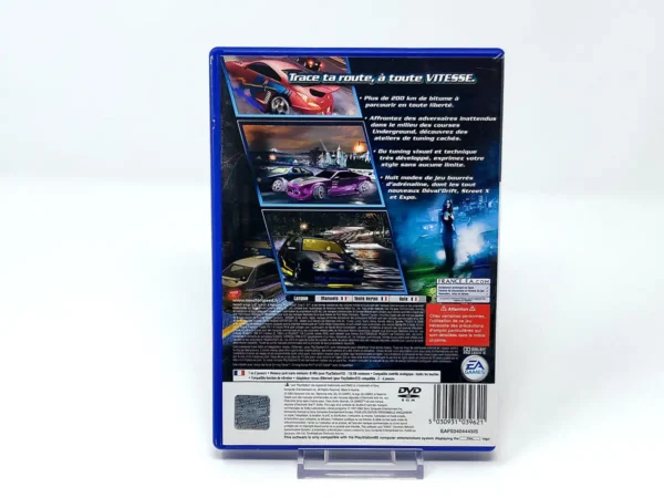 Parte trasera de Need for Speed: Underground 2 (FRA) para PlayStation 2, edición PAL Francia