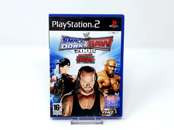 Portada de WWE SmackDown vs. Raw 2008 (ESP) (Rebajado) para PlayStation 2, edición PAL España, de segunda mano