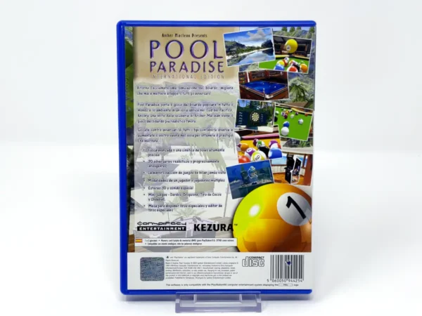 Parte trasera de Pool Paradise: International Edition (ESP) para PlayStation 2, edición PAL España