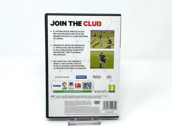 Parte trasera de FIFA 13 (ITA) para PlayStation 2, edición PAL Italia